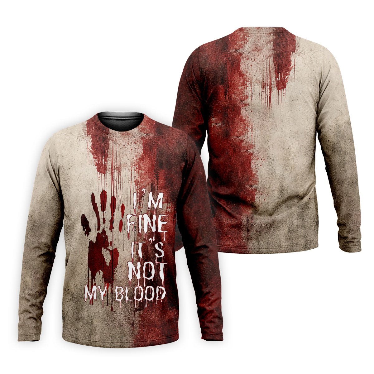 I'm Fine It's Not My Blood Halloween Golf Polo Shirt, Men's Golf Shirts, Hawaiian Golf Shirt