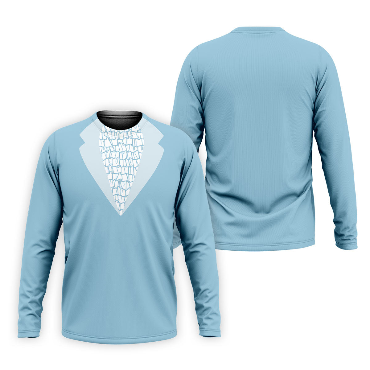 Light Blue Tuxedo Men's Funny Golf Shirts, Father's Day Golf Shirt, Golf Gift For Dad