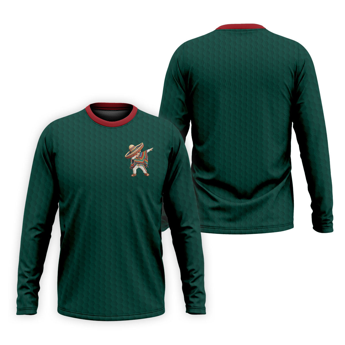 Cinco De Mayo Celebration Golf Ball Pattern Green Golf Shirt, Polo Shirts For Men