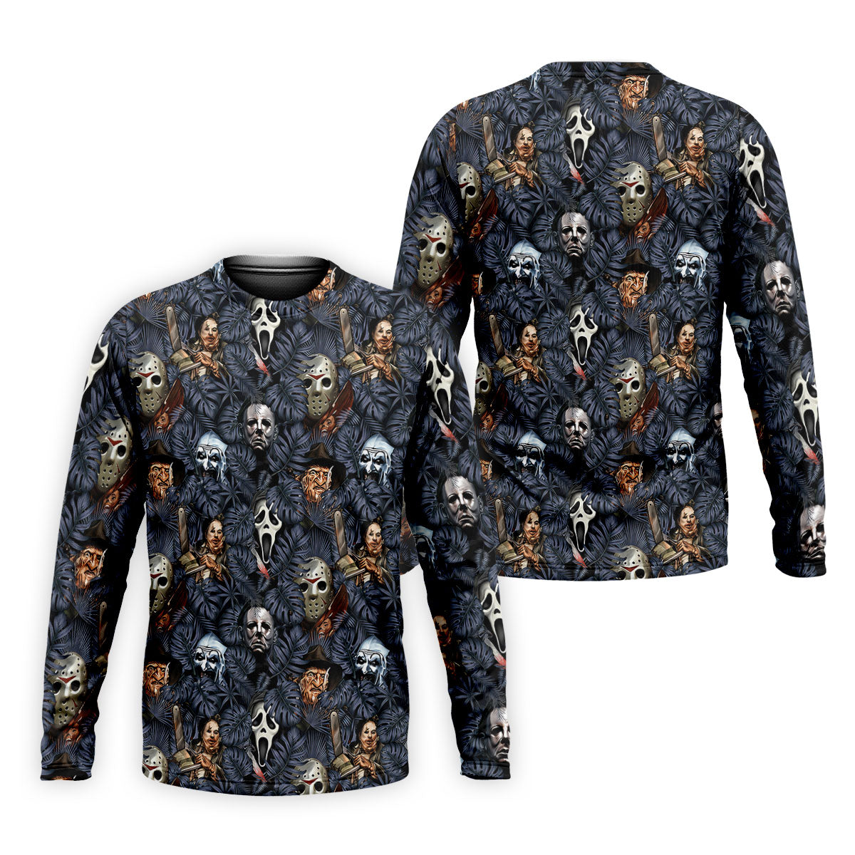 Tropical Horror Character Halloween Golf Shirt, Printed Golf Shirts, Golf Polo Shirts For Men
