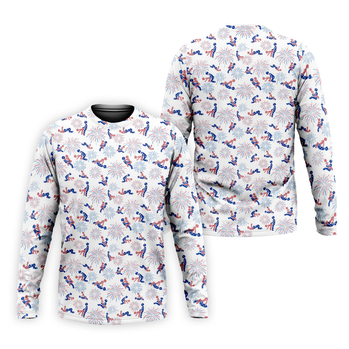 US Flag Pattern Naughty Couple Stick Figures Funny Golf Shirt, 250 Years Golf Shirts For Men