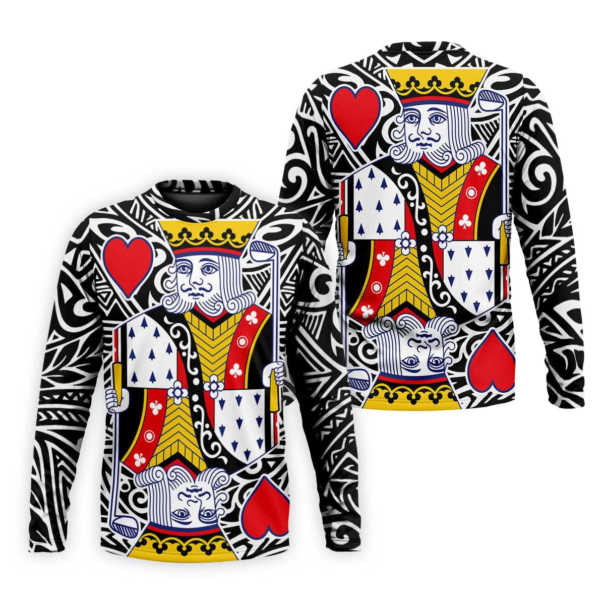 King Of Hearts Playing Card Golf Shirt, Men's Golf Shirt, Hawaiian Golf Shirt, Polo Shirts For Men
