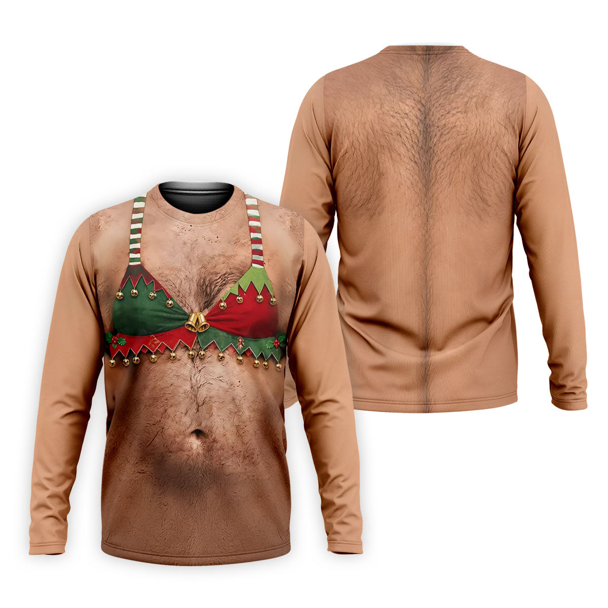 Funny Elf Bra Bells Christmas Golf Shirt, Mens Golf Polo, Golf Apparel For Men