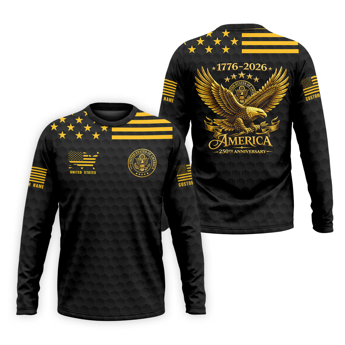 America 250th Anniversary Golf Ball Pattern Patriotic Golf Shirt, 4th Of July Golf Shirts For Men