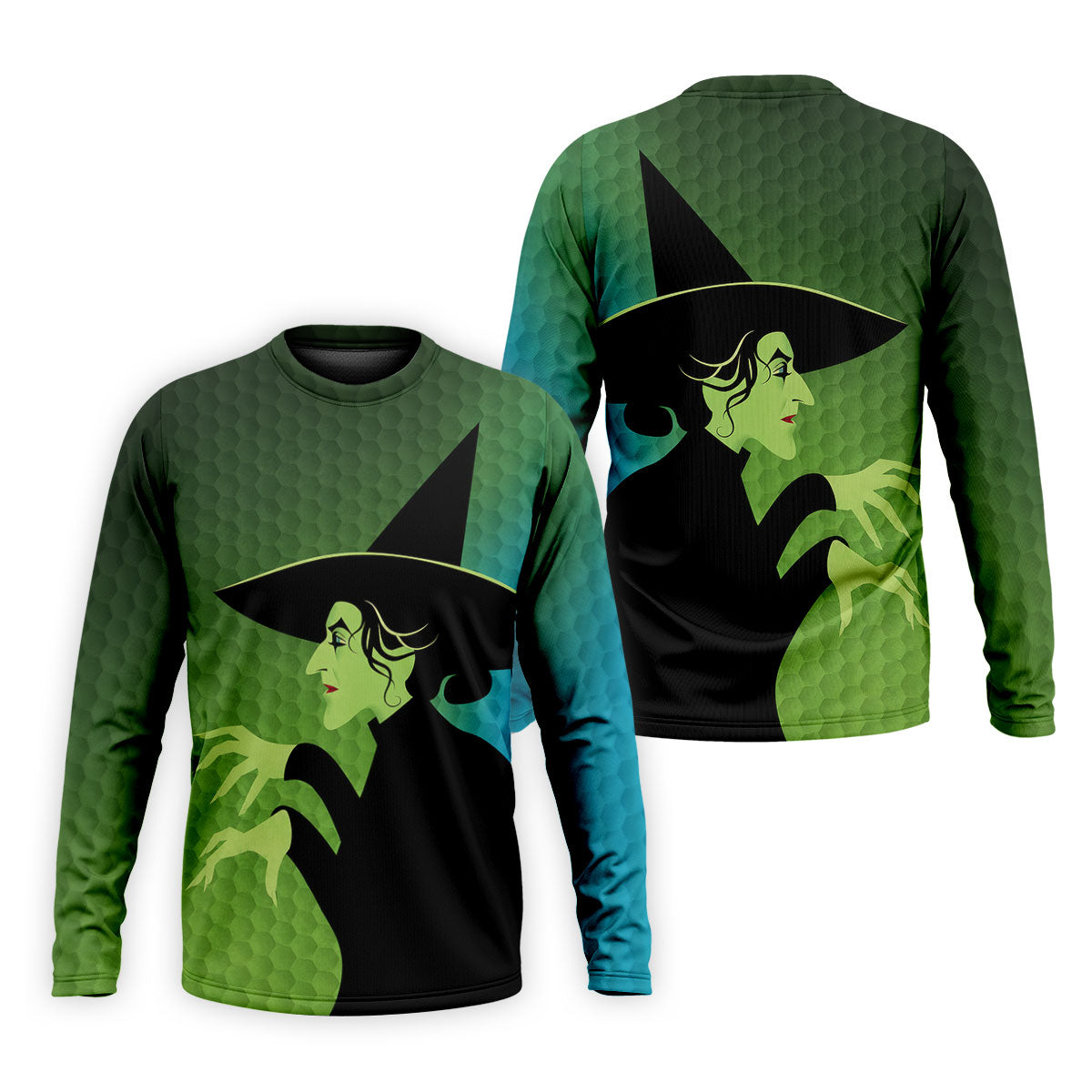 Green Witch Horror Character Halloween Golf Polo Shirt, Halloween Shirt, Mens Golf Polo