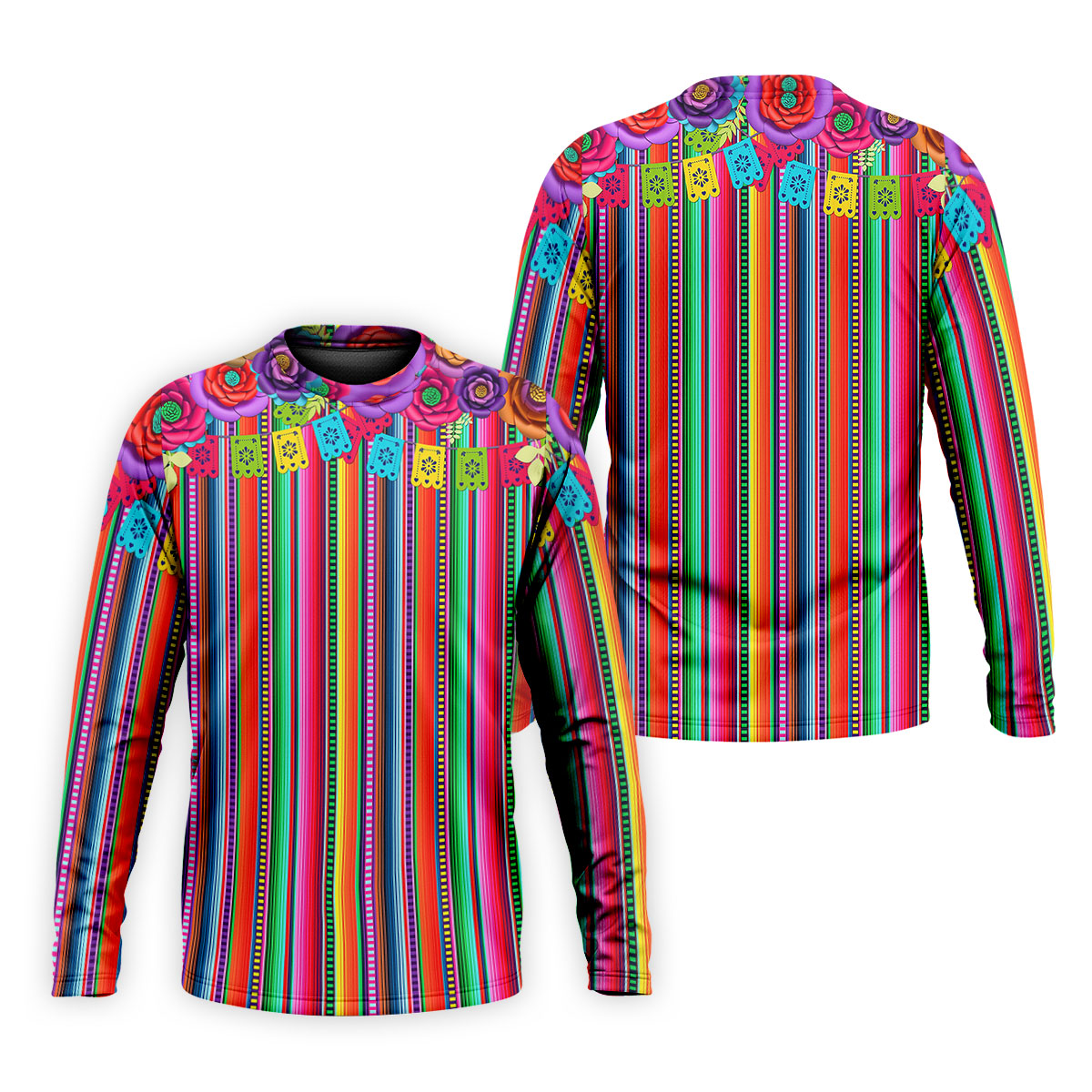 Mexican Serape Pattern Golf Tops For Men, Cinco De Mayo Celebration Golf Shirts For Men