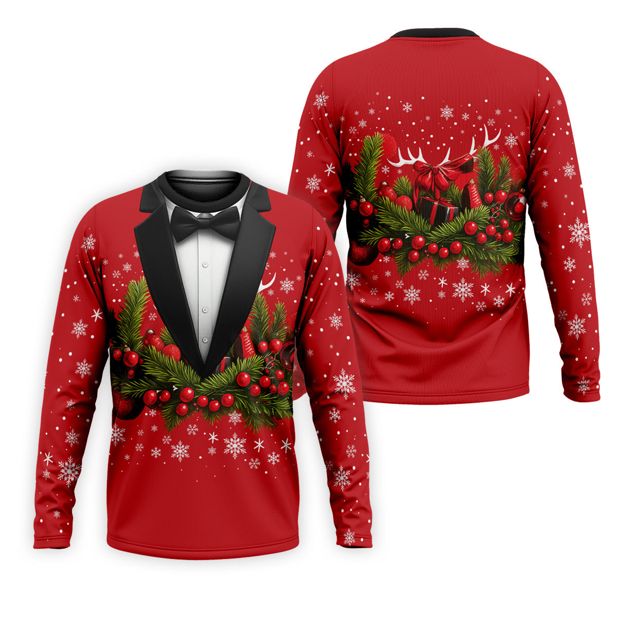 Christmas Mistletoe Vintage Prints Men's Golf Polo Shirts, Christmas Golf Shirt, Golf Gift For Men