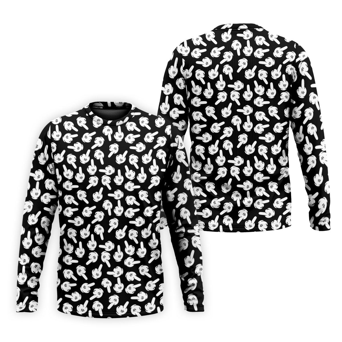 Funny Middle Finger Hand Golf Polo Shirt, Printed Golf Shirts, Golf Polo Shirts For Men