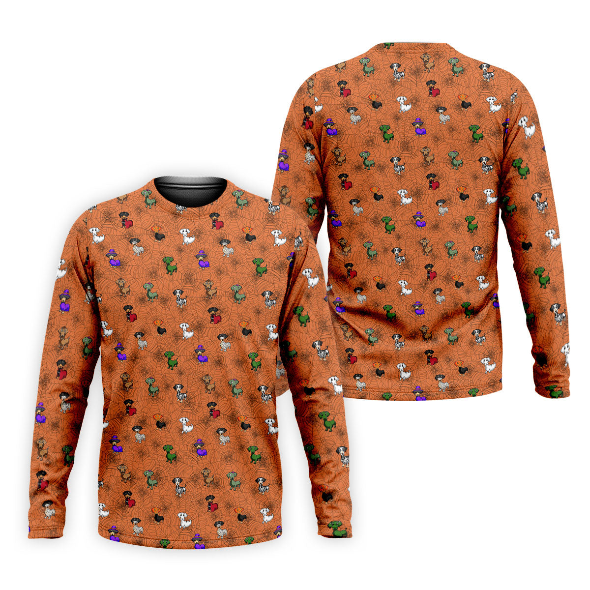 Costume Dogs Spider Web Halloween Golf Polo Shirt, Dog Lover Shirt, Golf Shirts For Men