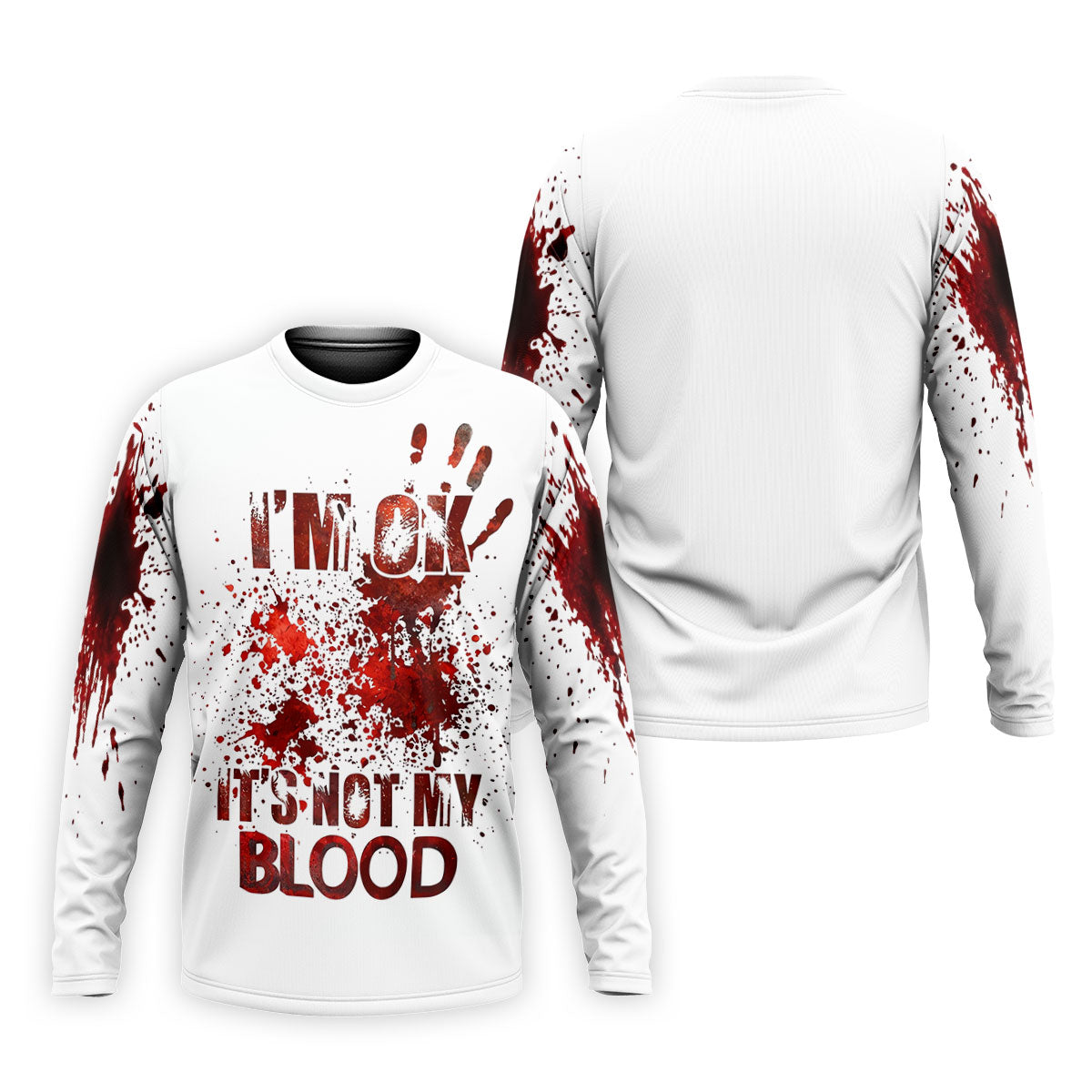 I'm OK It's Not My Blood Halloween Golf Polo Shirt, Mens Golf Apparel, Hawaiian Golf Shirt