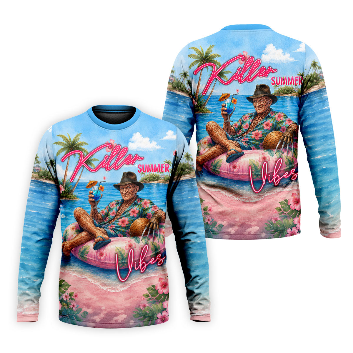Killer Summer Vibes Burned Slasher Golf Polo Shirt, Men's Golf Shirt, Mens Golf Apparel