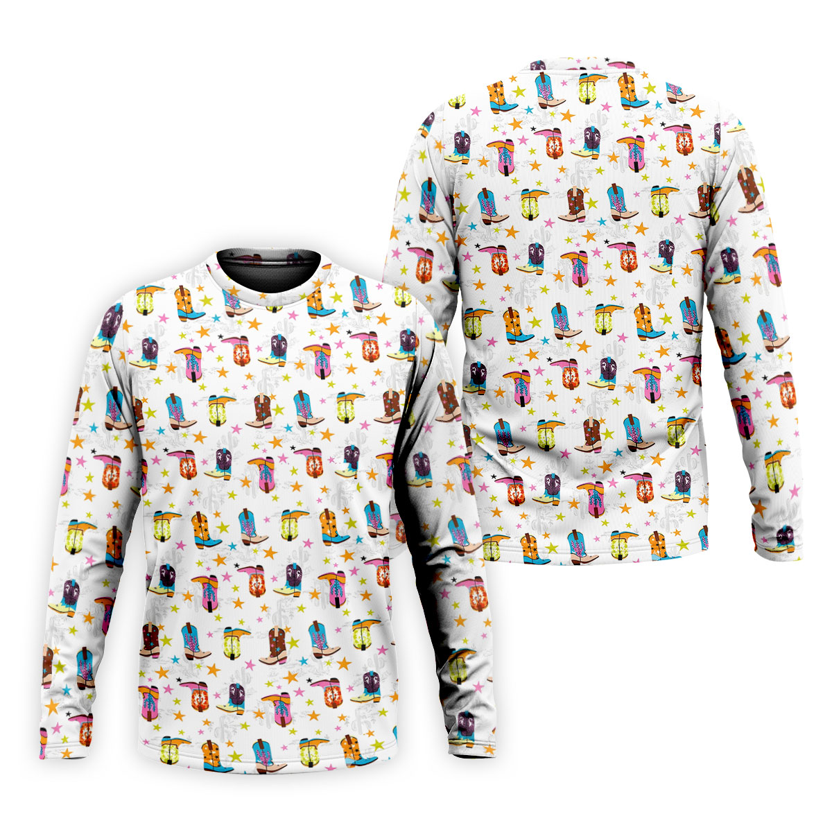 Colorful Cowboy Boots Western Hawaiian Shirt, Shirt For Men, Tropical Button Up Shirt