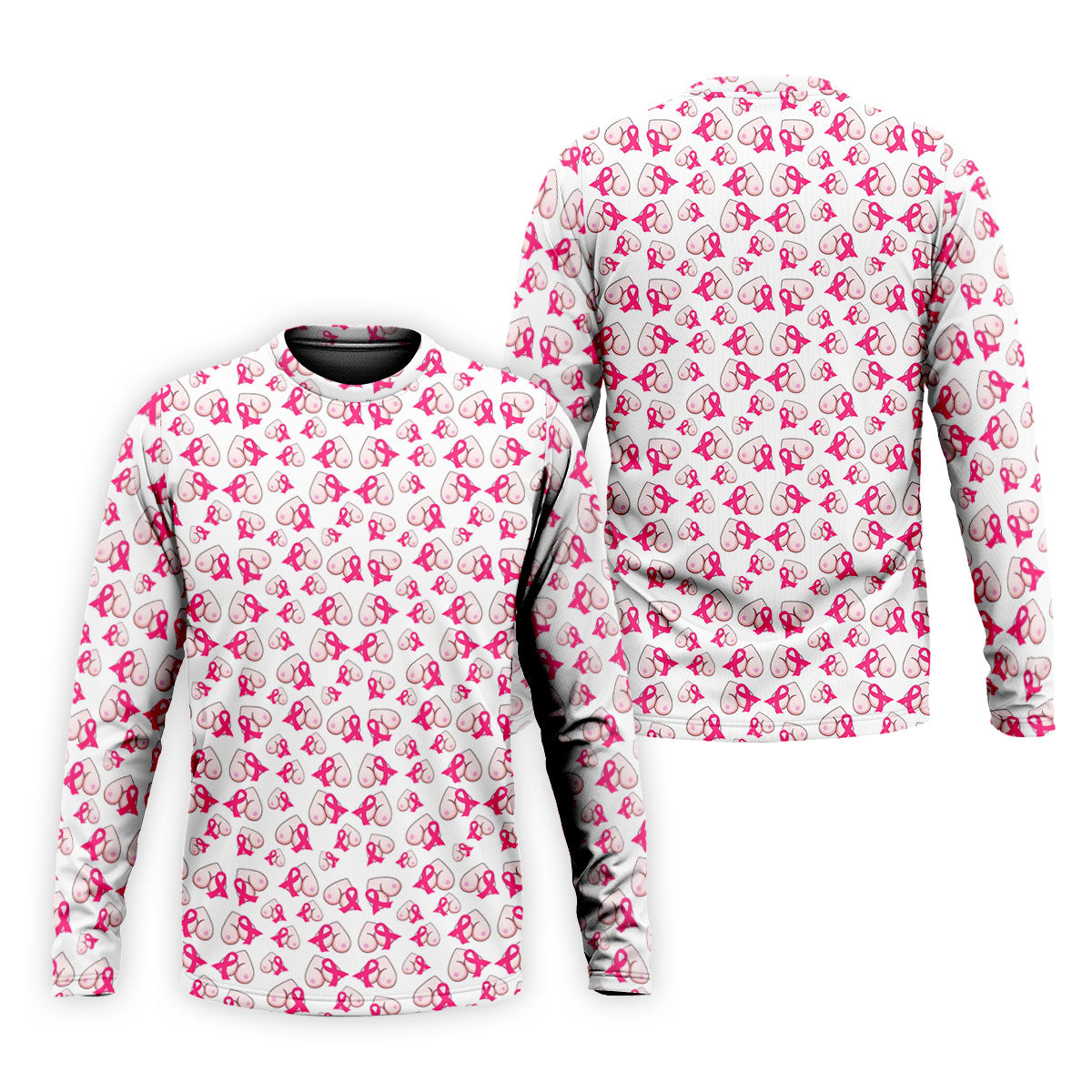 Pink Ribbon Breast Art Breast Cancer Polo Shirt, Golf Shirts For Men, Mens Golf Apparel