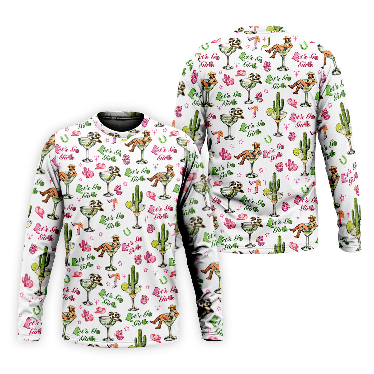 Let's Go Girls Cowgirl Margarita Golf Polo Shirt, Men's Golf Polo, Hawaiian Golf Shirt