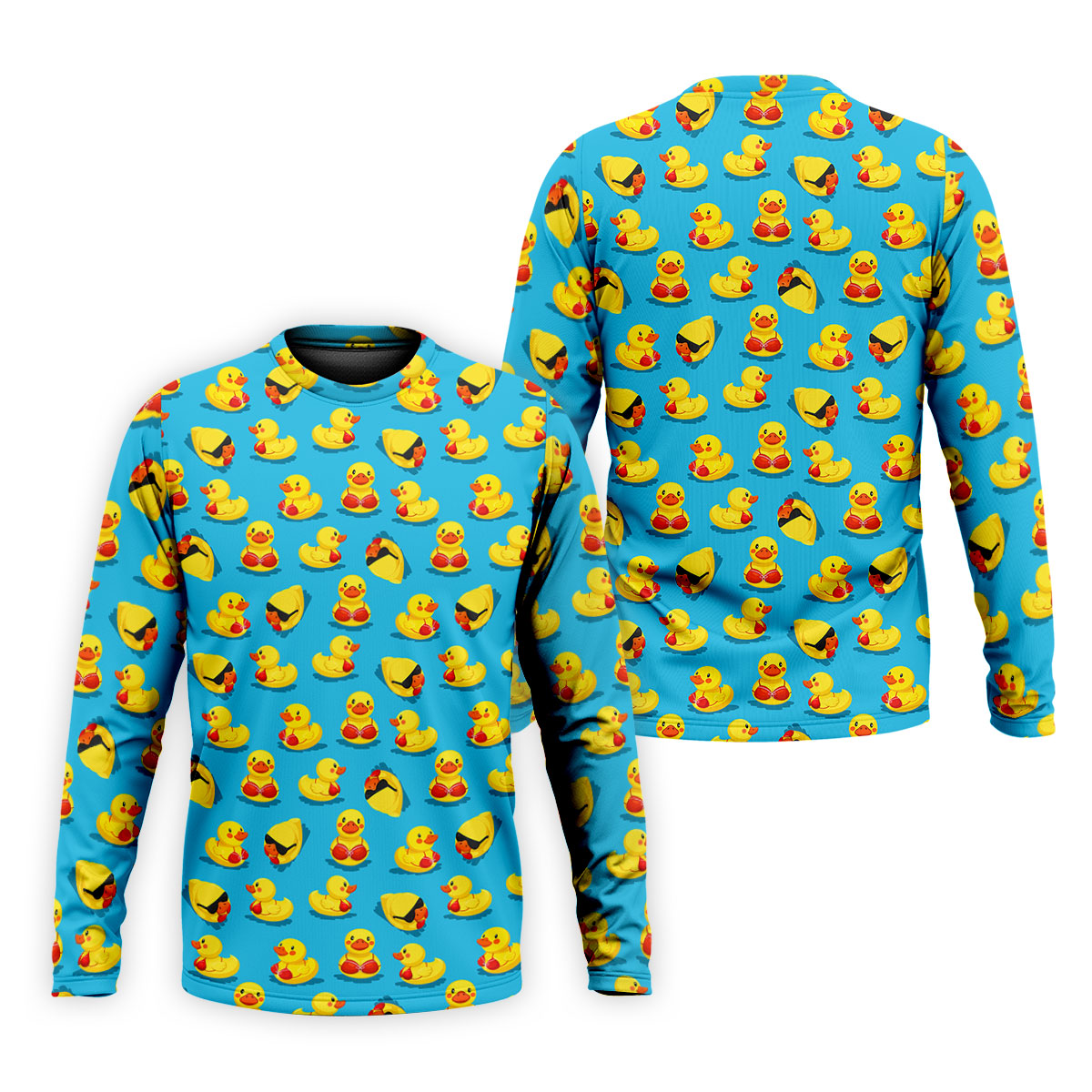 Funny Bikini Rubber Duck Golf Polo Shirt, Hawaiian Golf Shirt, Golf Polo Shirts For Men