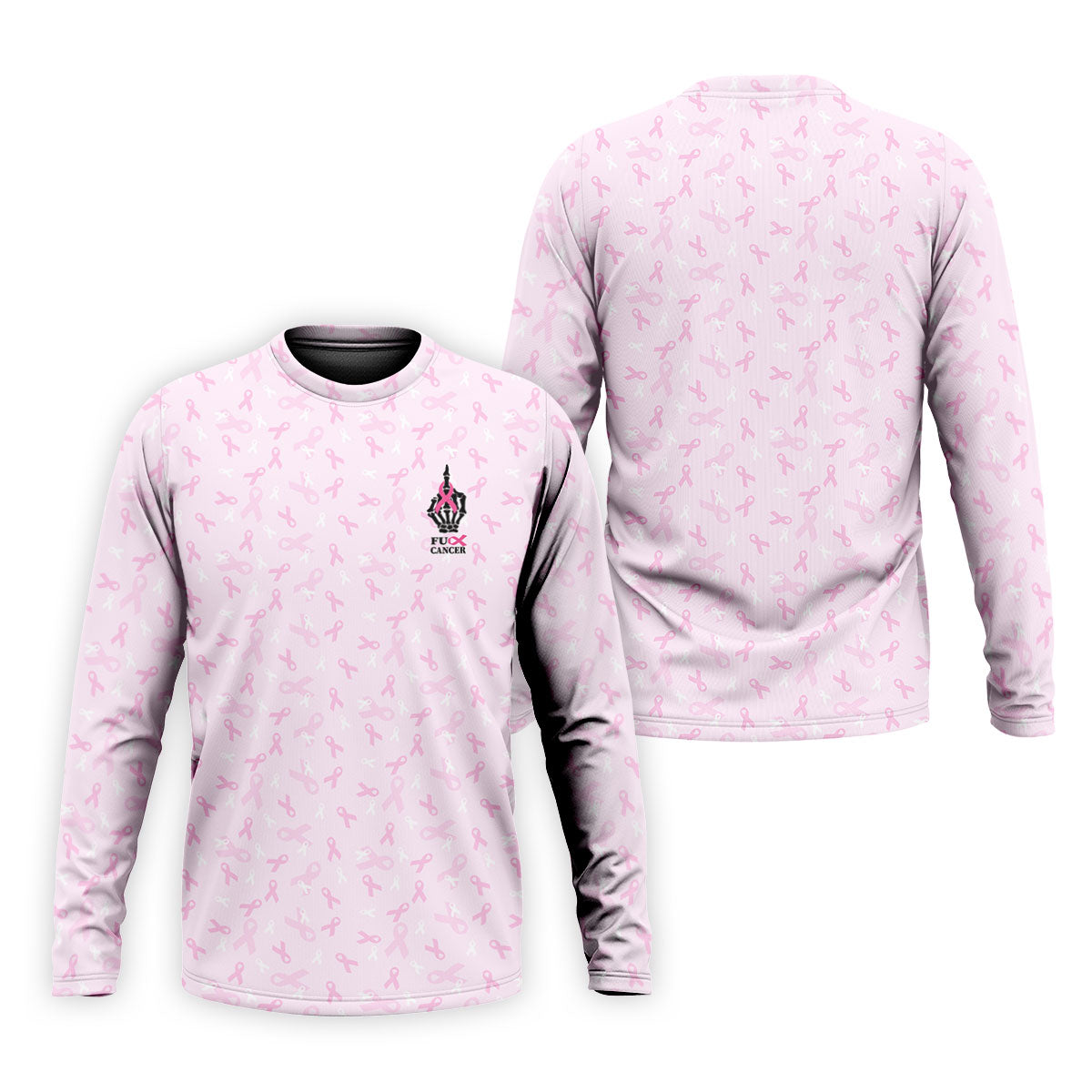 Fuck Cancer Skeleton Hand Breast Cancer Polo, Mens Golf Apparel, Polo Shirts For Men