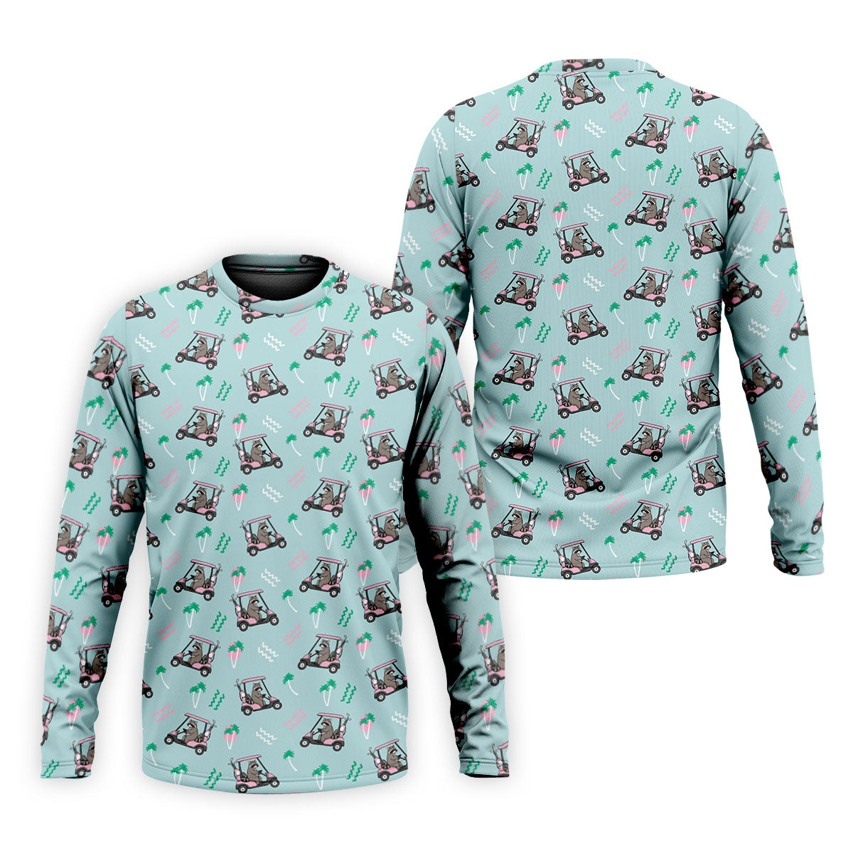 Funny Raccoon Golf Cart Tropical Polo Shirt, Hawaiian Golf Shirt, Golf Shirts For Men