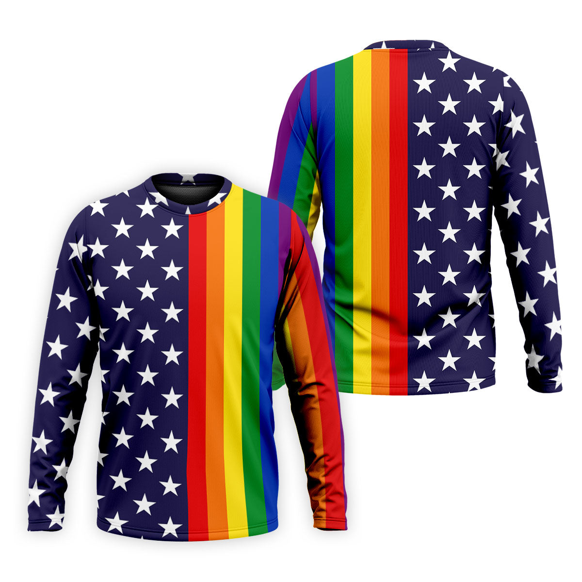 American Pride LGBT Support Golf Tops For Men, Pride Month Golf Shirts For Men