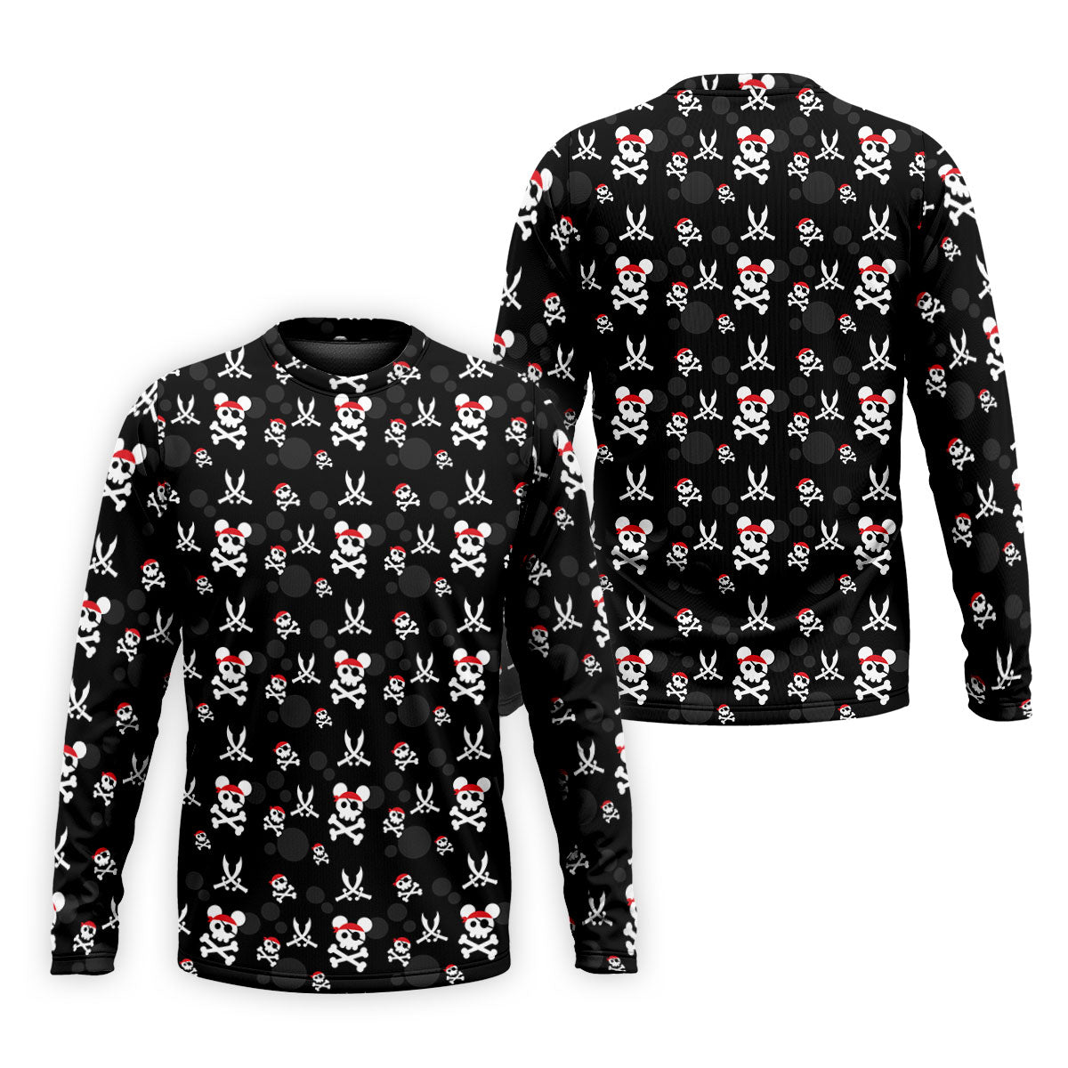 Pirate Skull Mouse Halloween Golf Polo Shirt, Horror Character Shirt, Mens Golf Polo