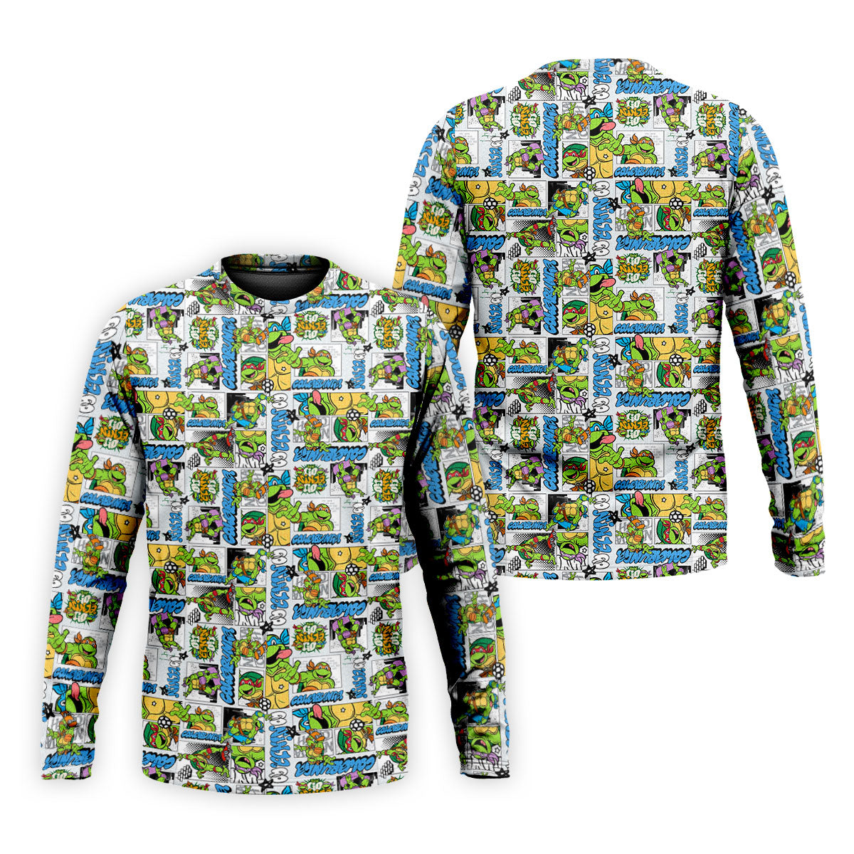 Funny Ninja Turtle Comic Hawaiian Golf Shirt, Mens Golf Polo, Golf Apparel For Men