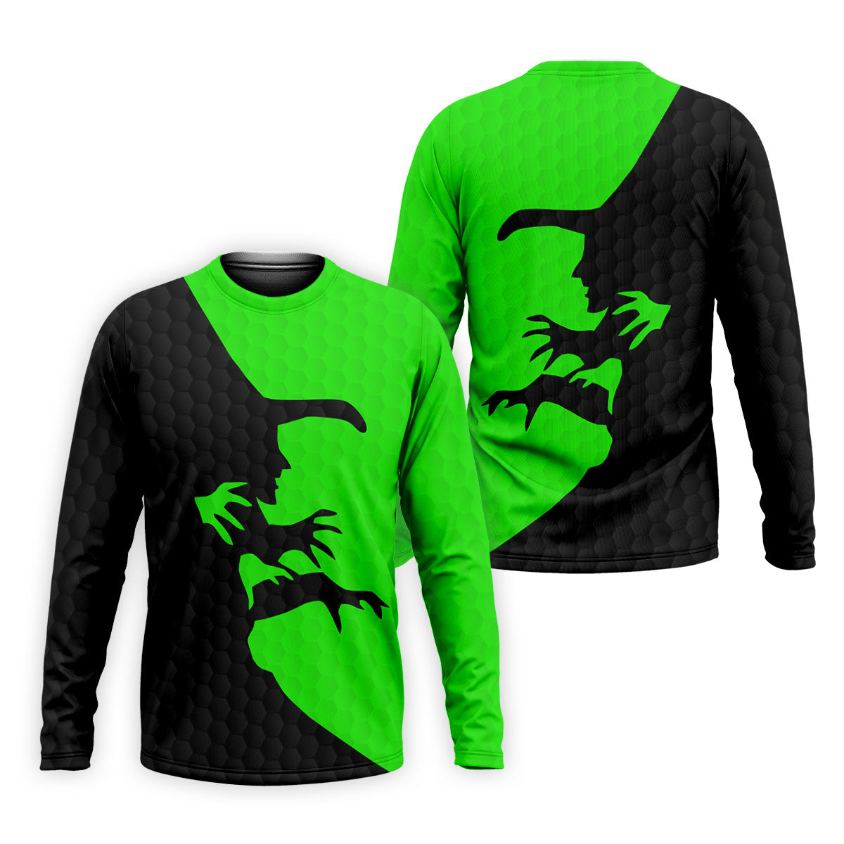T-Rex Silhouette Halloween Golf Polo Shirt, Mens Golf Apparel, Hawaiian Golf Shirt
