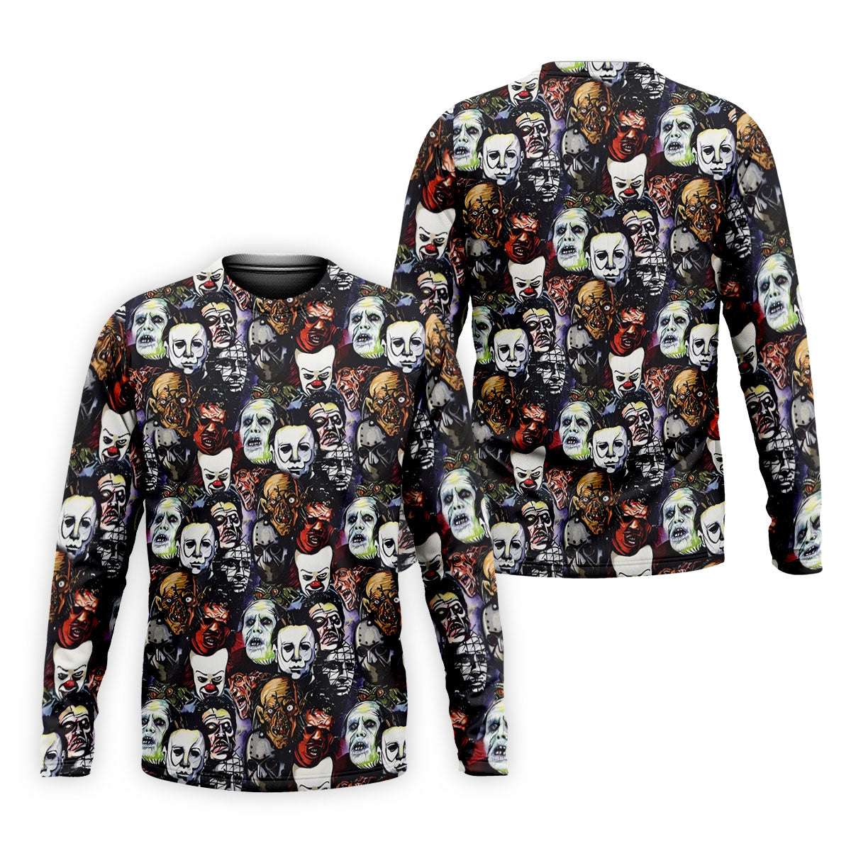Horror Character Movie Villain Collage Golf Polo Shirt, Men's Golf Polo, Hawaiian Golf Shirt