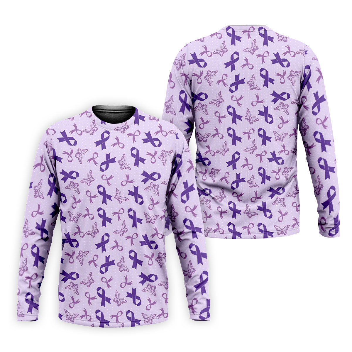 Breast Cancer Purple Ribbon Butterfly Polo Shirt, Mens Golf Polo, Breast Cancer Shirt
