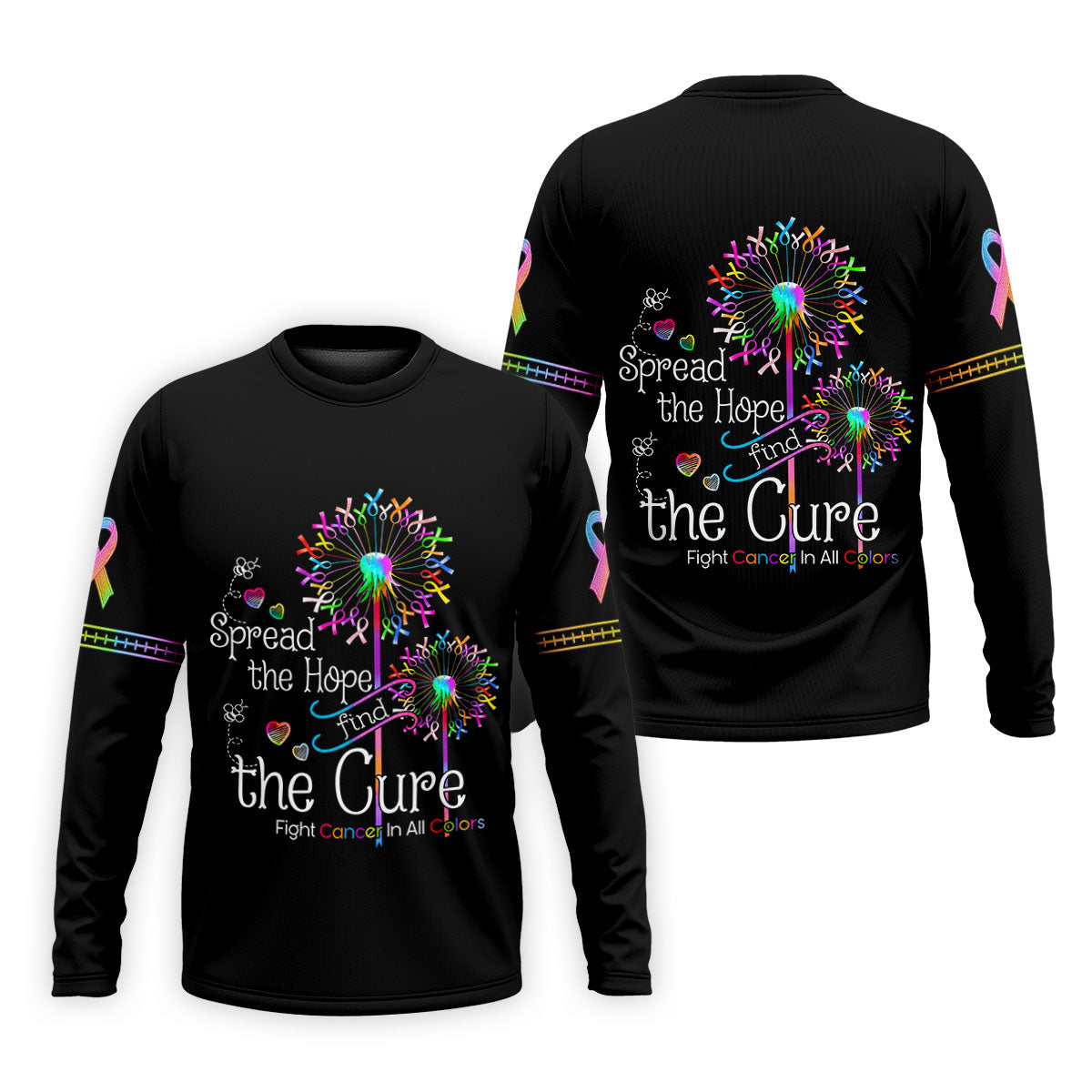 Spread The Hope Find The Cure Breast Cancer Awareness Golf Polo Shirt, Golf Shirts For Men