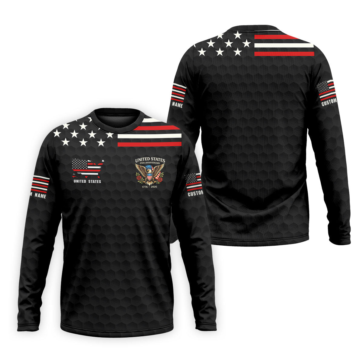 250th Anniversary Bald Eagle And Roses Black Golf Shirt, Patriotic 4th Of July Golf Shirts For Men
