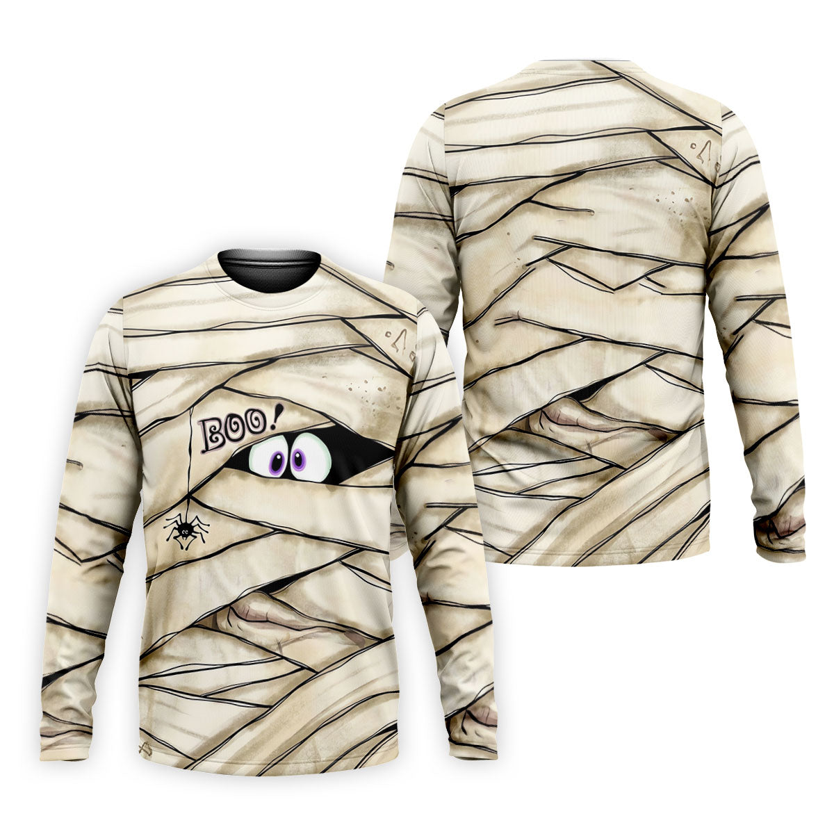 Cute Mummy Peeking Eyes BOO Halloween Golf Polo Shirt, Mens Golf Polo, Hawaiian Golf Shirt