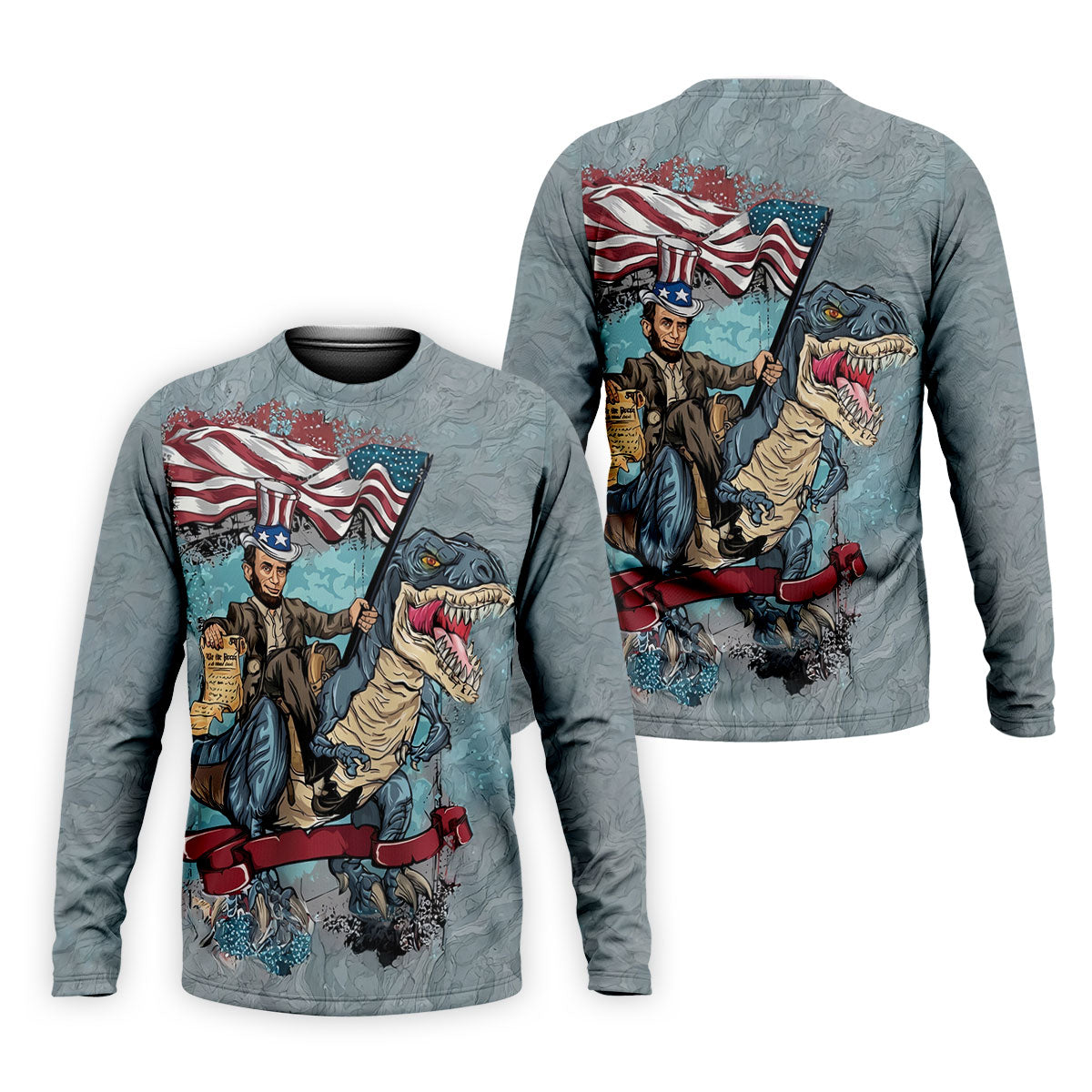 T-Rex Dinosaur US Flag Pattern 4th Of July Golf Shirt, Patriotic 250 Years Golf Shirts For Men