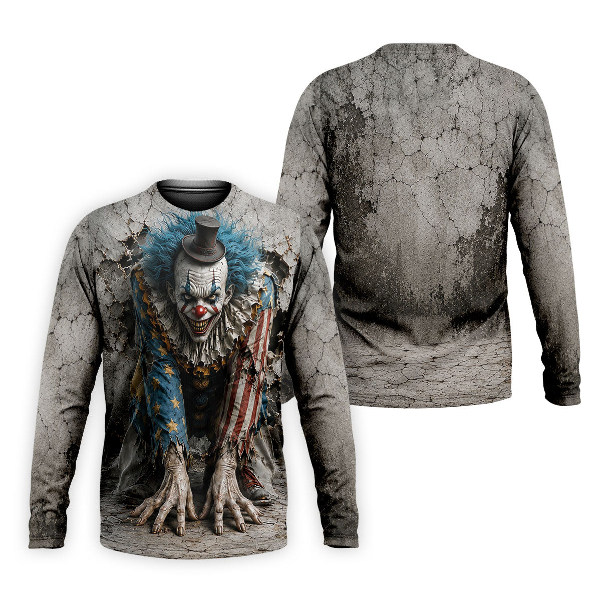 Cracked Wall Horror Character Halloween Shirt, Printed Golf Shirts, Golf Polo Shirts For Men