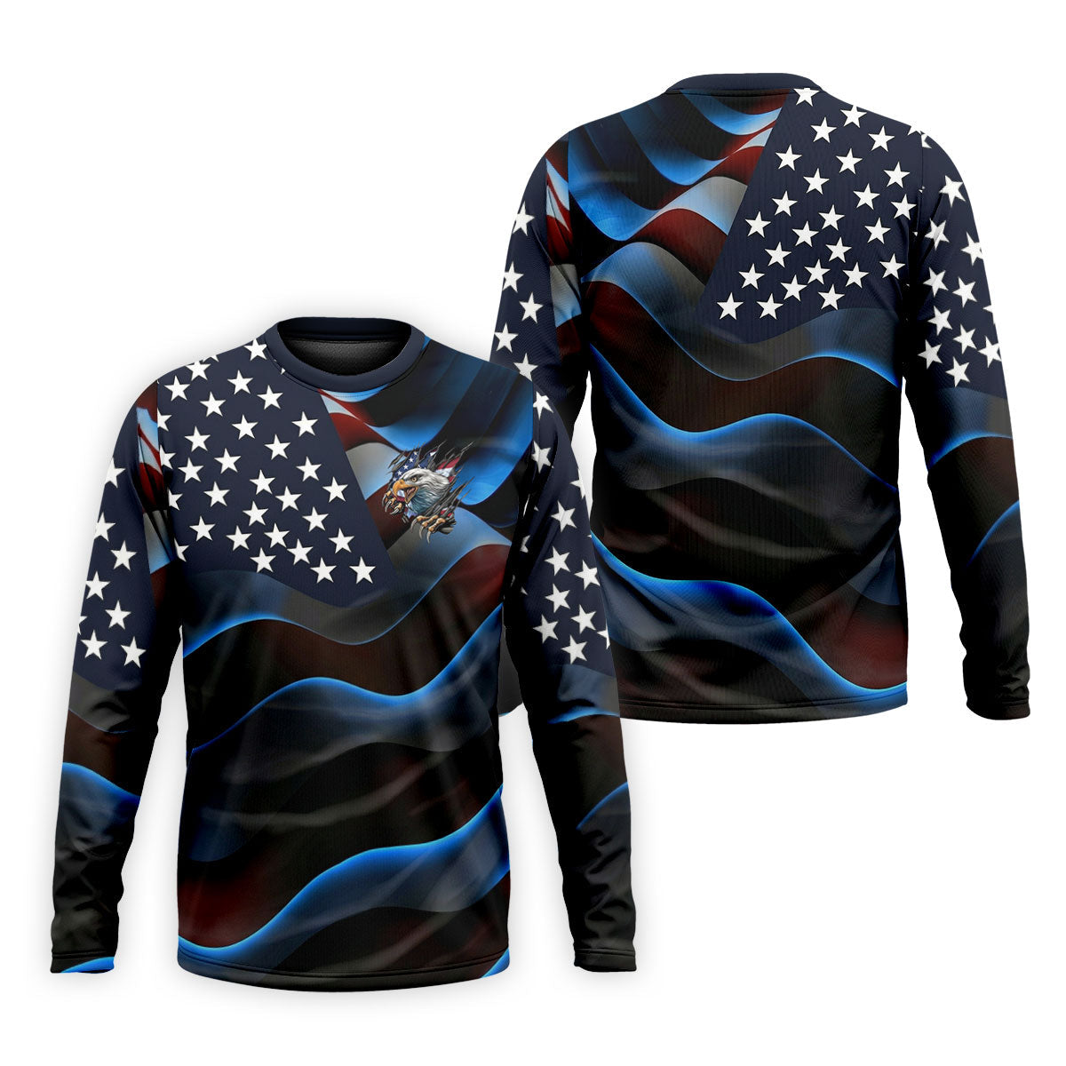 Gradient Stripes And Stars Patriotic 4th Of July Golf Shirt, 250 Years Golf Shirts For Men