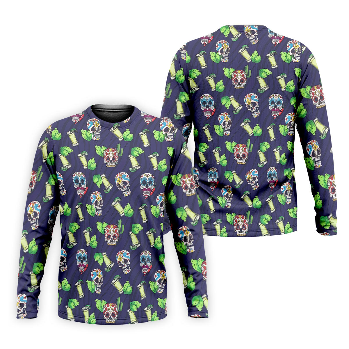 Day Of The Dead Sugar Skull Cactus Polo Shirt, Mens Golf Polo, Hawaiian Golf Shirt