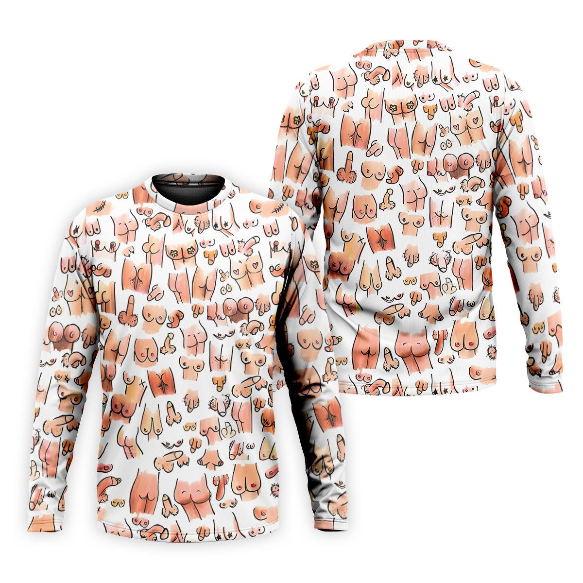 Funny Adult Body Parts Pattern Shirt, Mens Golf Polo, Printed Golf Shirts