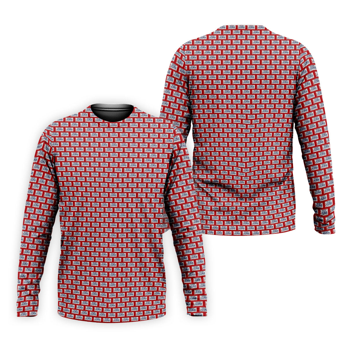 Red New York Assman Pattern Polo Shirt, Mens Golf Apparel, Hawaiian Golf Shirt, Printed Golf Shirts