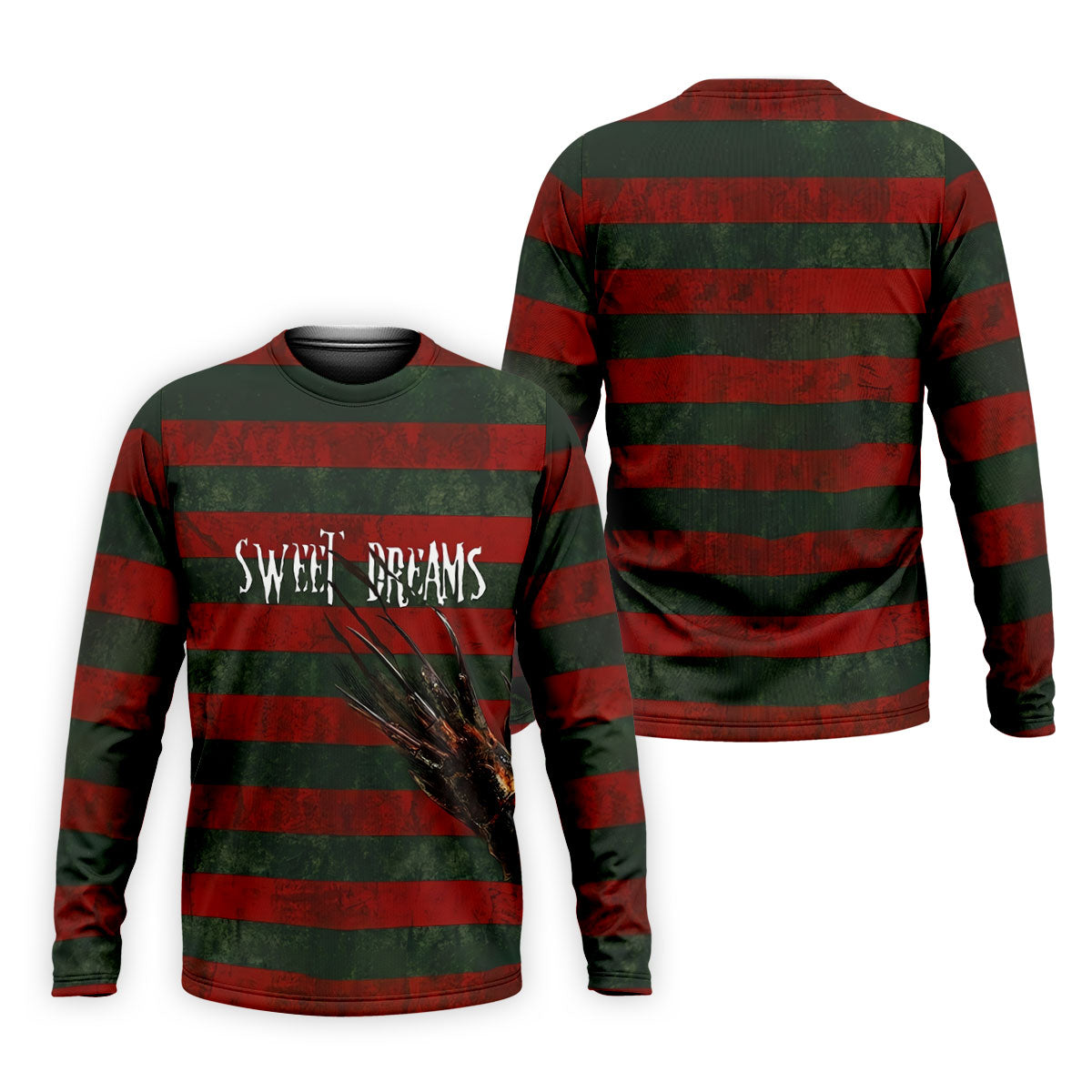 Sweet Dreams Horror Striped Golf Polo Shirt, Mens Golf Shirts, Golf Apparel For Men