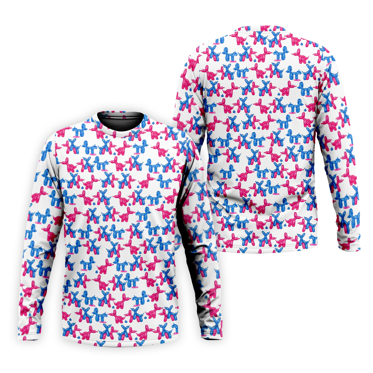 Funny Balloon Dog Pattern Golf Polo Shirt, Mens Golf Polo, Hawaiian Golf Shirt