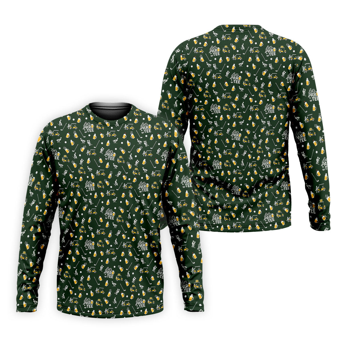Let's Par Tee Funny Golf Pattern Polo Shirt, Mens Golf Polo, Hawaiian Golf Shirt