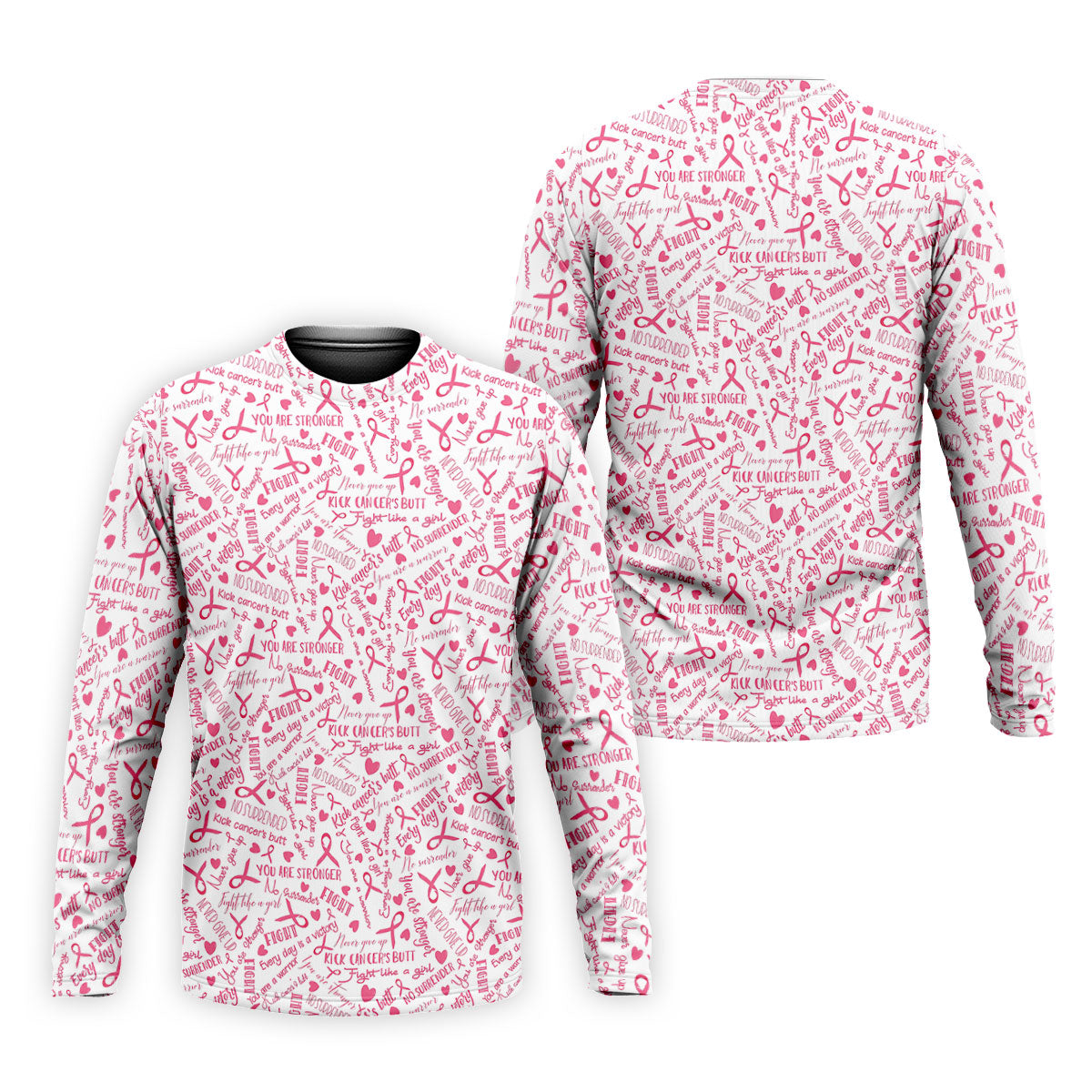 Never Give Up Breast Cancer Quote Polo Shirt, Men's Golf Shirt, Mens Golf Apparel
