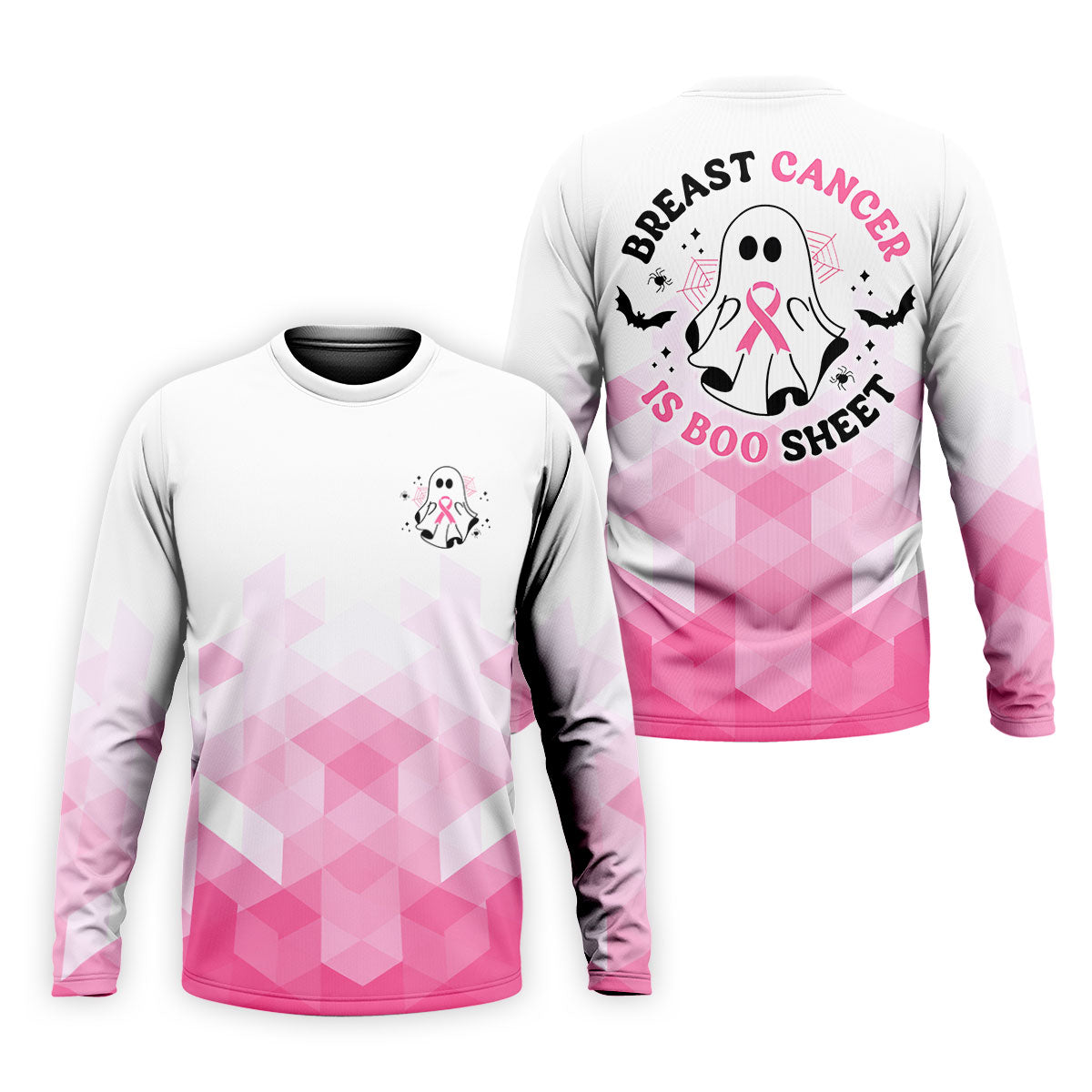 Breast Cancer Is Boo Sheet Ghost Horror Character Polo Shirt, Mens Golf Polo, Printed Golf Shirts