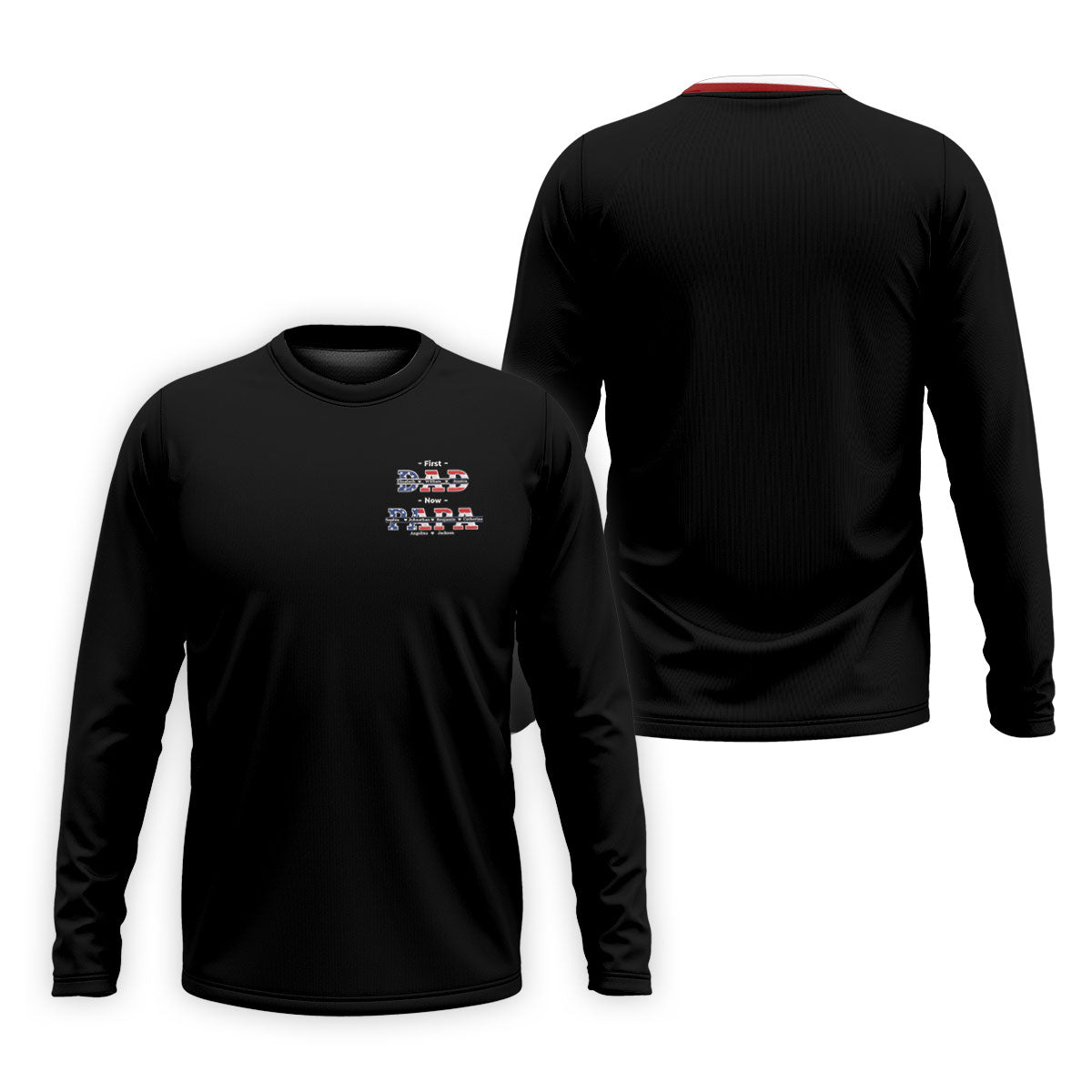 Black First Dad Now Grandpa Golf Polo Shirt, Mens Golf Shirts, Golf Apparel For Men