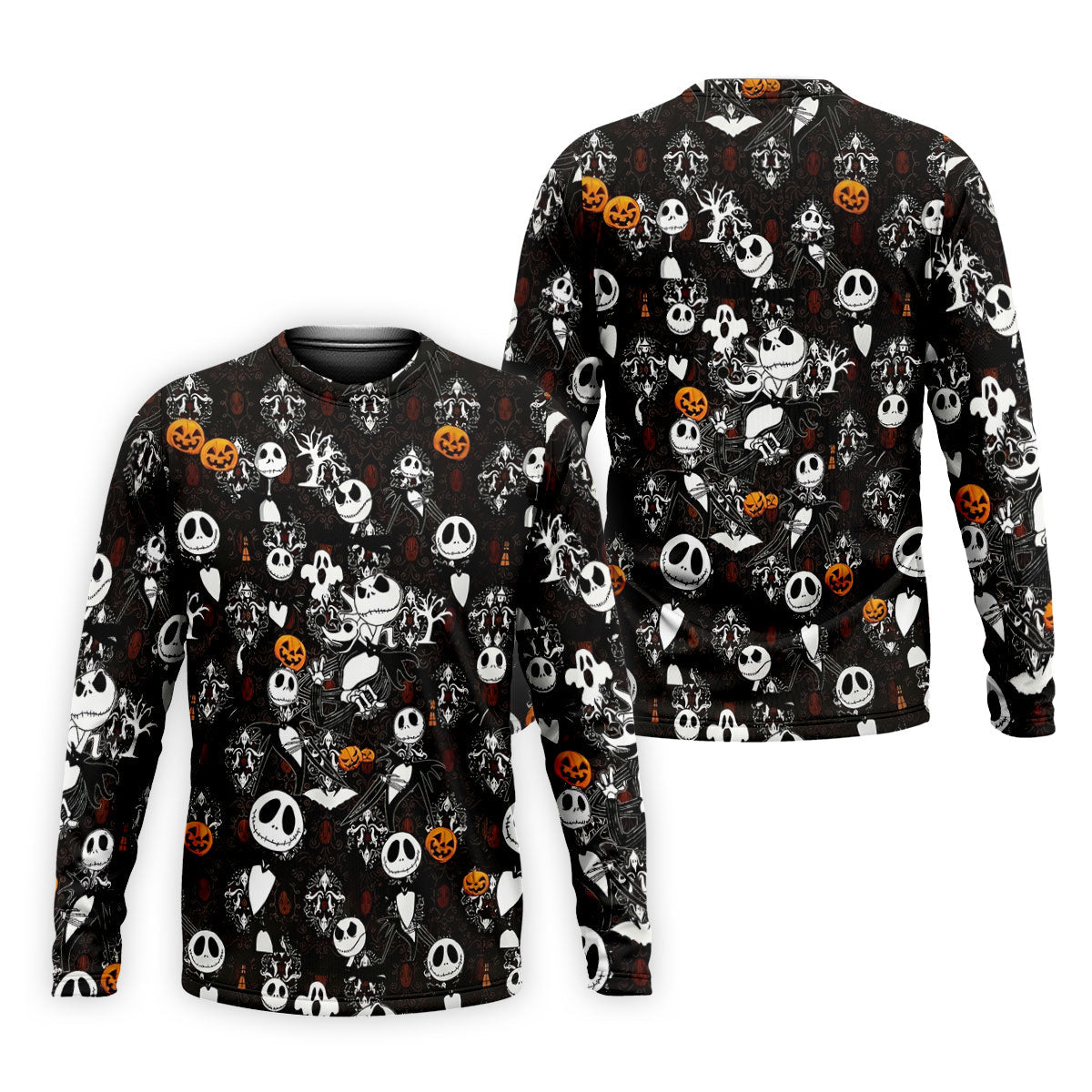 Halloween Pumpkin Skeleton Pattern Golf Polo Shirt, Hawaiian Golf Shirt, Mens Golf Apparel