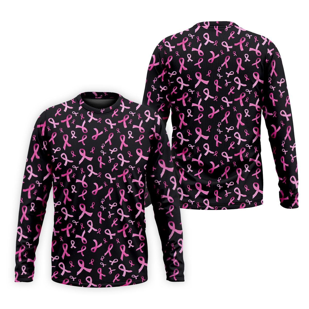 Watercolor Pink Ribbon Breast Cancer Polo Shirt, Polo Shirts For Men, Printed Golf Shirts