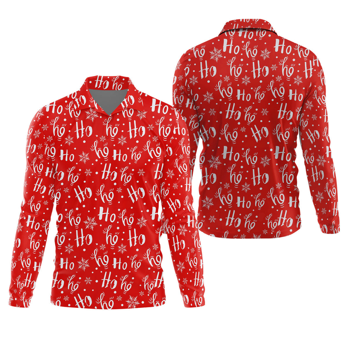 Ho Ho Ho Red Christmas Golf Tops For Men, Fun Golf Shirts For Men, Christmas Golf Shirt, Polo Shirts For Men