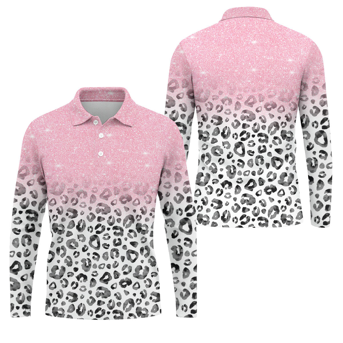 Pink Leopard Men's Golf Shirt, Pink Golf Shirt, Breast Cancer Awareness Shirt, Golf Shirts For Men
