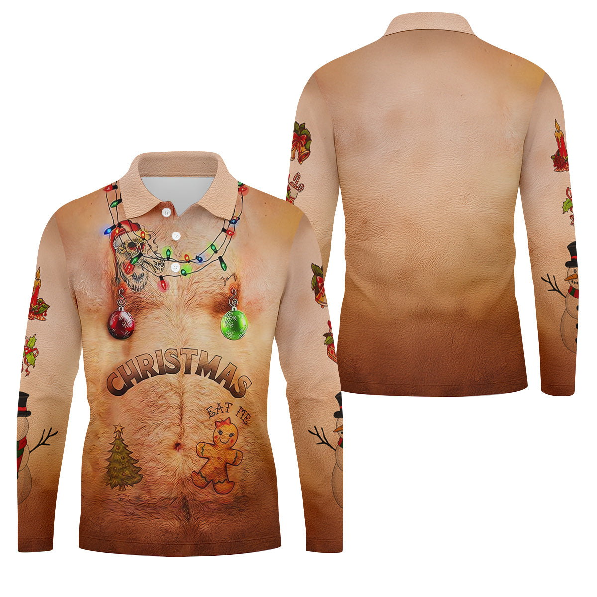Eat Me Funny Christmas Golf Shirt, Fun Golf Shirts For Men, Unique Gift For Golfer, Polo Shirts For Men