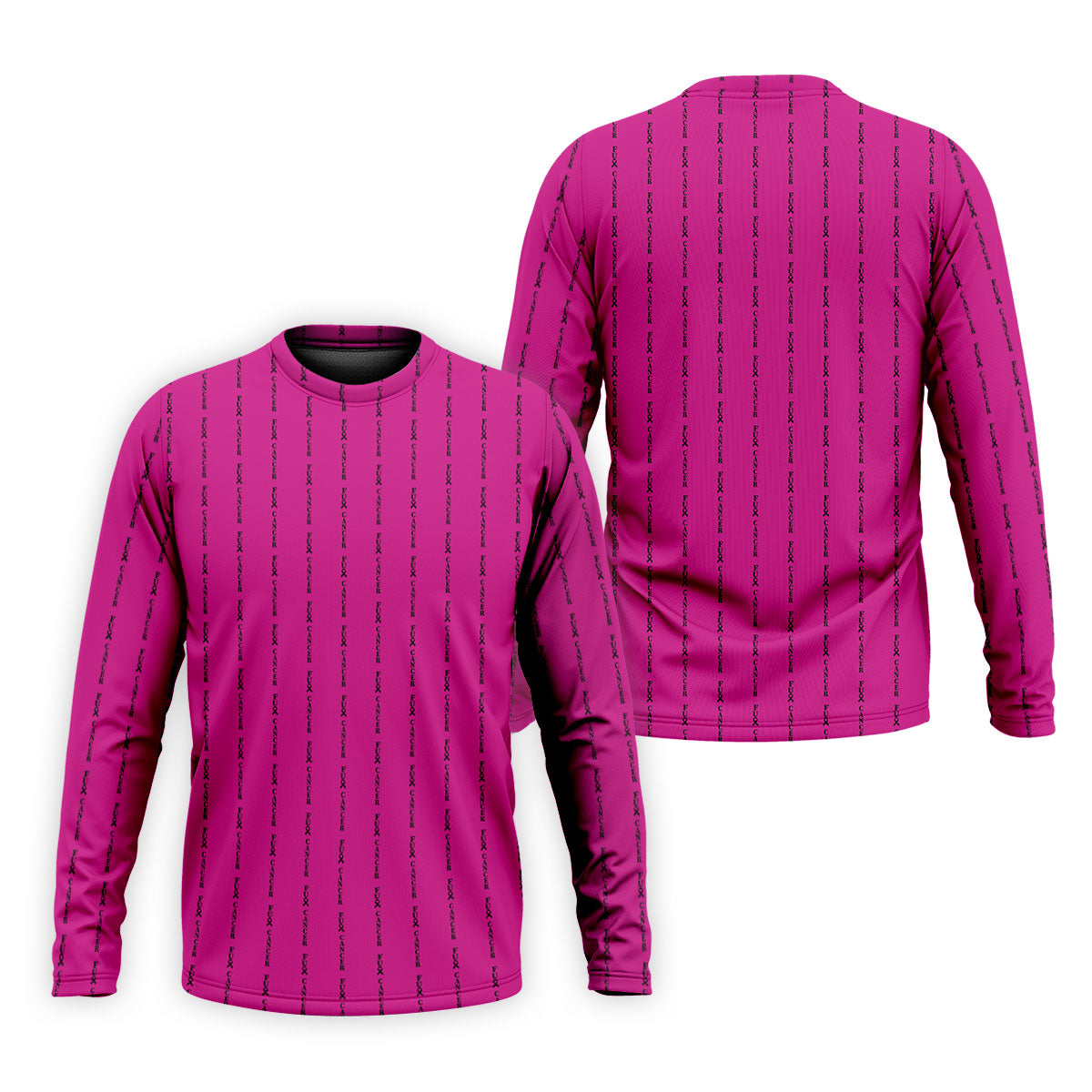 Fcancer Men's Golf Shirt, Breast Cancer Awareness Shirt, Pink Golf Shirt, Golf Shirts For Men