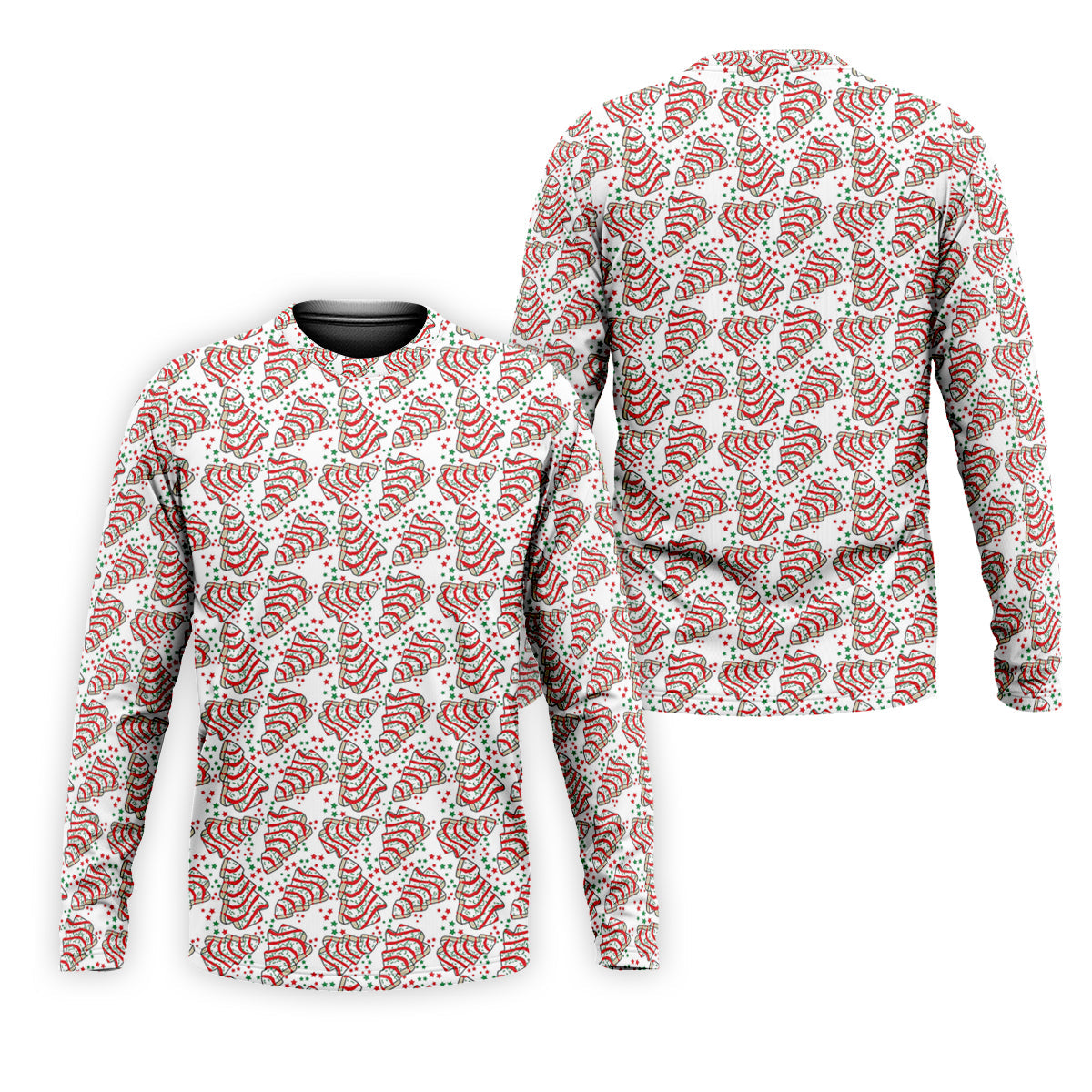 Christmas Tree Cakes White And Red Golf Tops For Men, Christmas Golf Shirt, Polo Shirts For Men