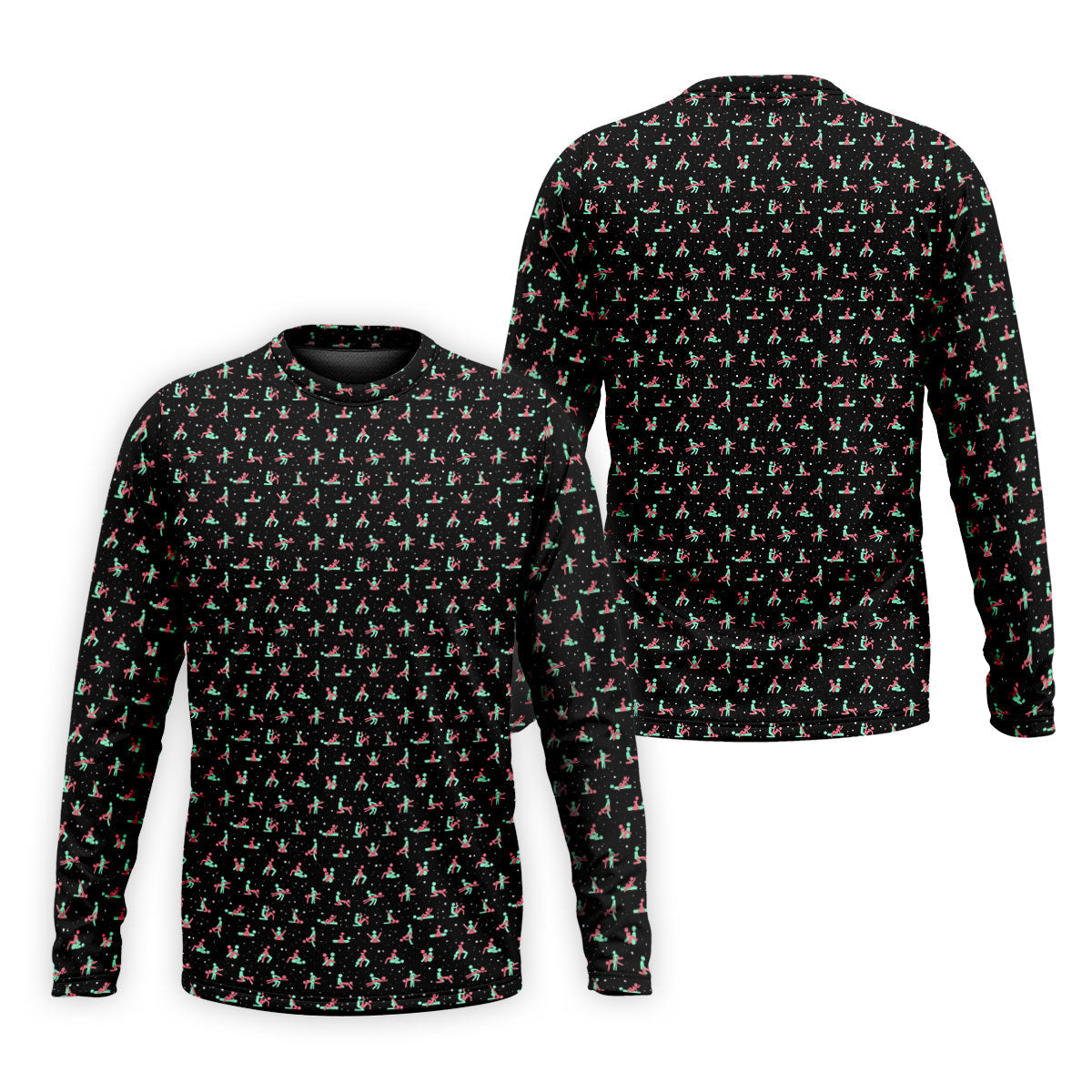 Naughty Couple Snow Pattern Christmas Golf Shirt, Fun Golf Shirts For Men, Golf Gift For Him, Polo Shirts For Men